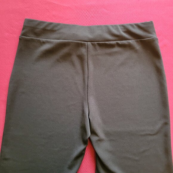 89th + Madison | Black Stretch Pants | L | Faux Belt Detail - Picture 3 of 11